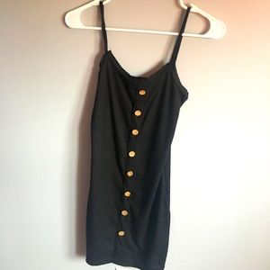 Super cute black ZAFUL dress with buttons